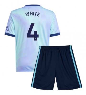 Arsenal Ben White #4 Tercera Equipación Niños 2024-25 Manga Corta (+ Pantalones cortos)